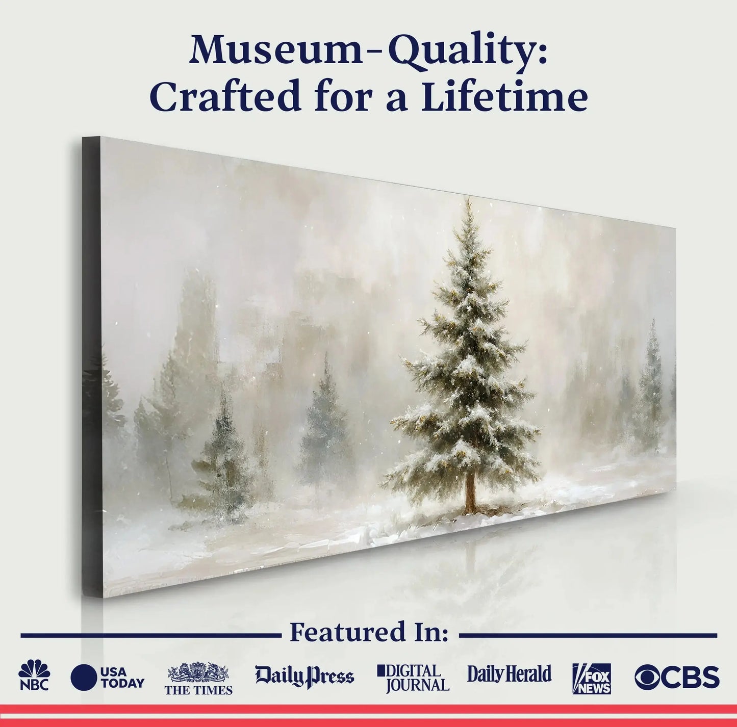 Snowy Christmas Tree Christmas Wall Art suitedtosucceed