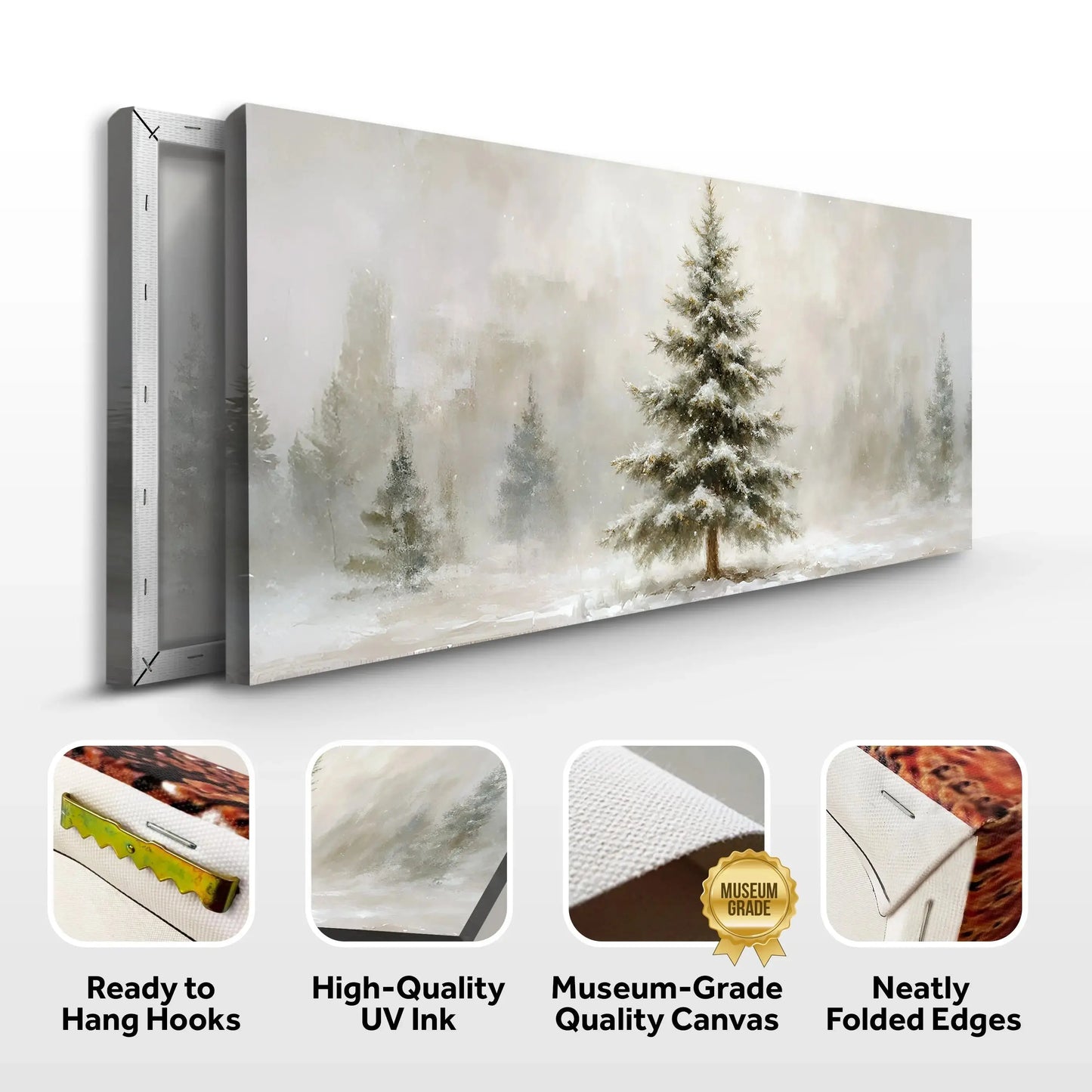Snowy Christmas Tree Christmas Wall Art suitedtosucceed