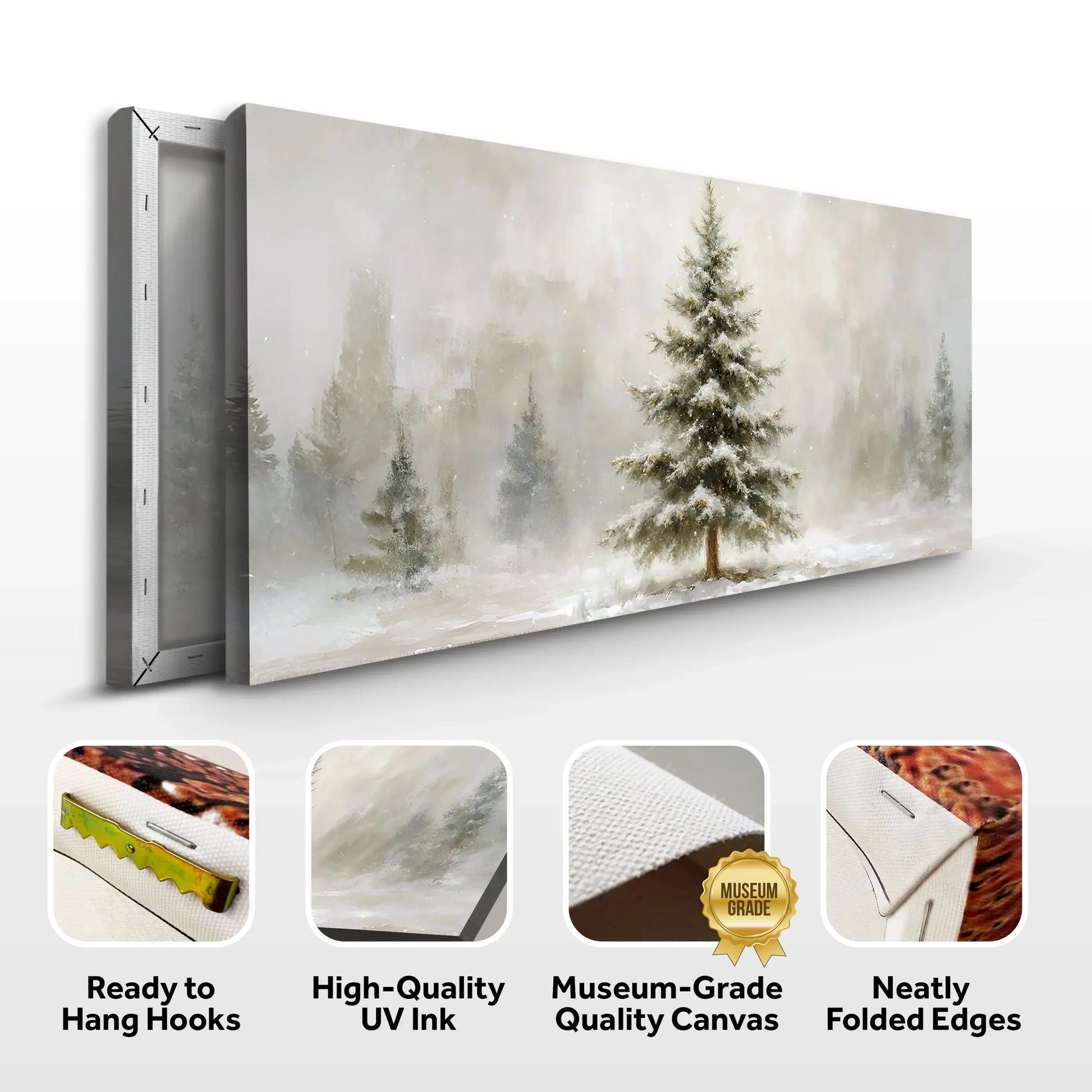 Snowy Christmas Tree Christmas Wall Art suitedtosucceed
