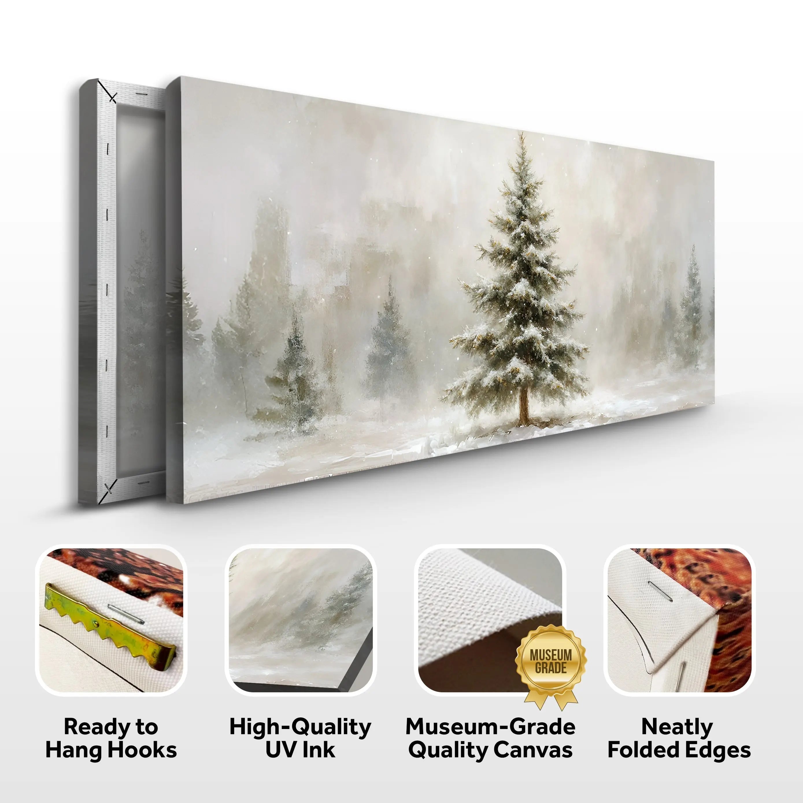 Snowy Christmas Tree Christmas Wall Art suitedtosucceed