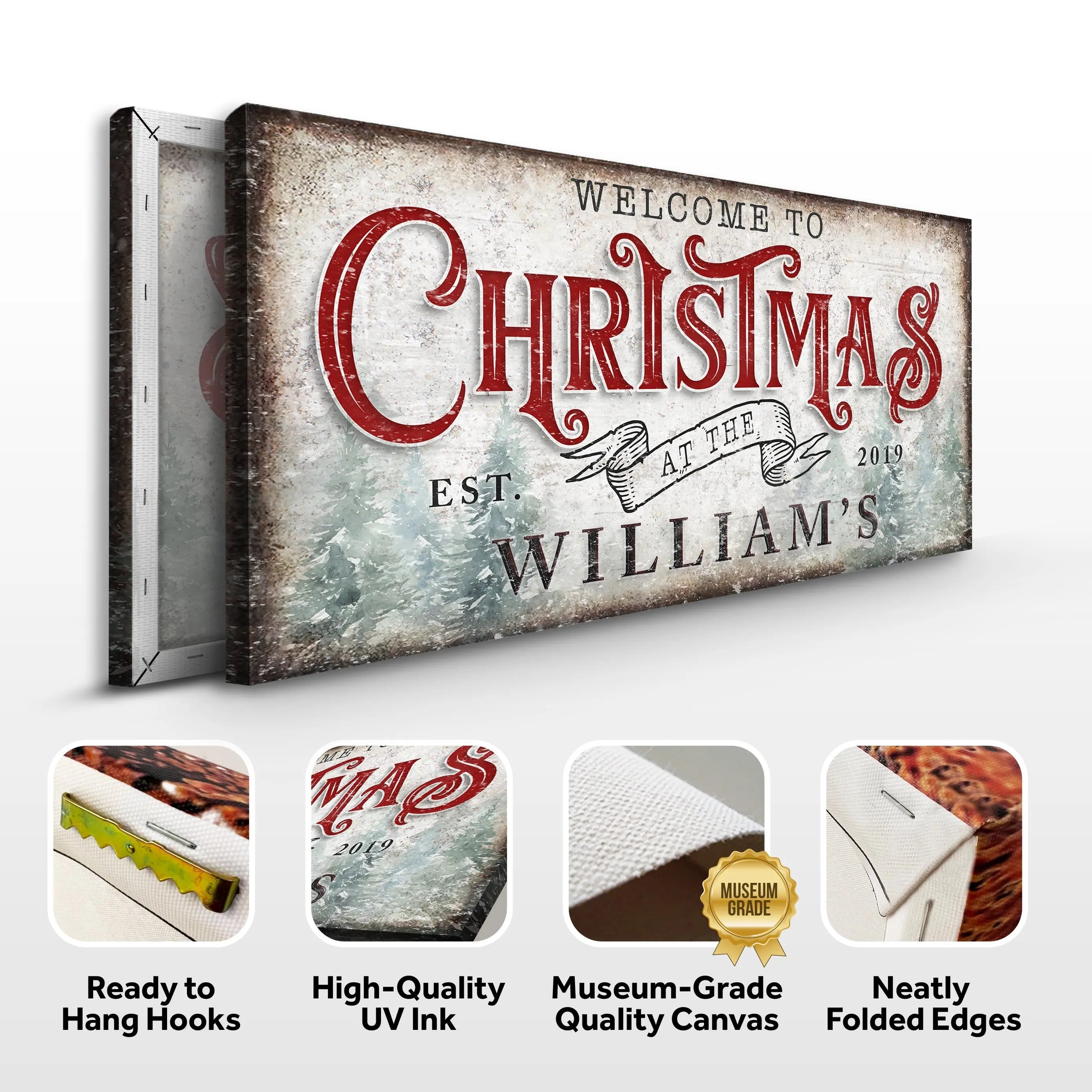 Family Welcome To Christmas Sign IV suitedtosucceed