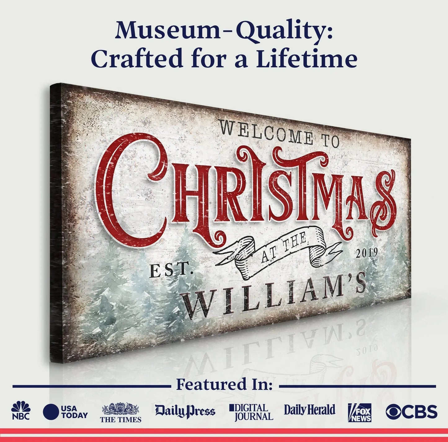 Family Welcome To Christmas Sign IV suitedtosucceed
