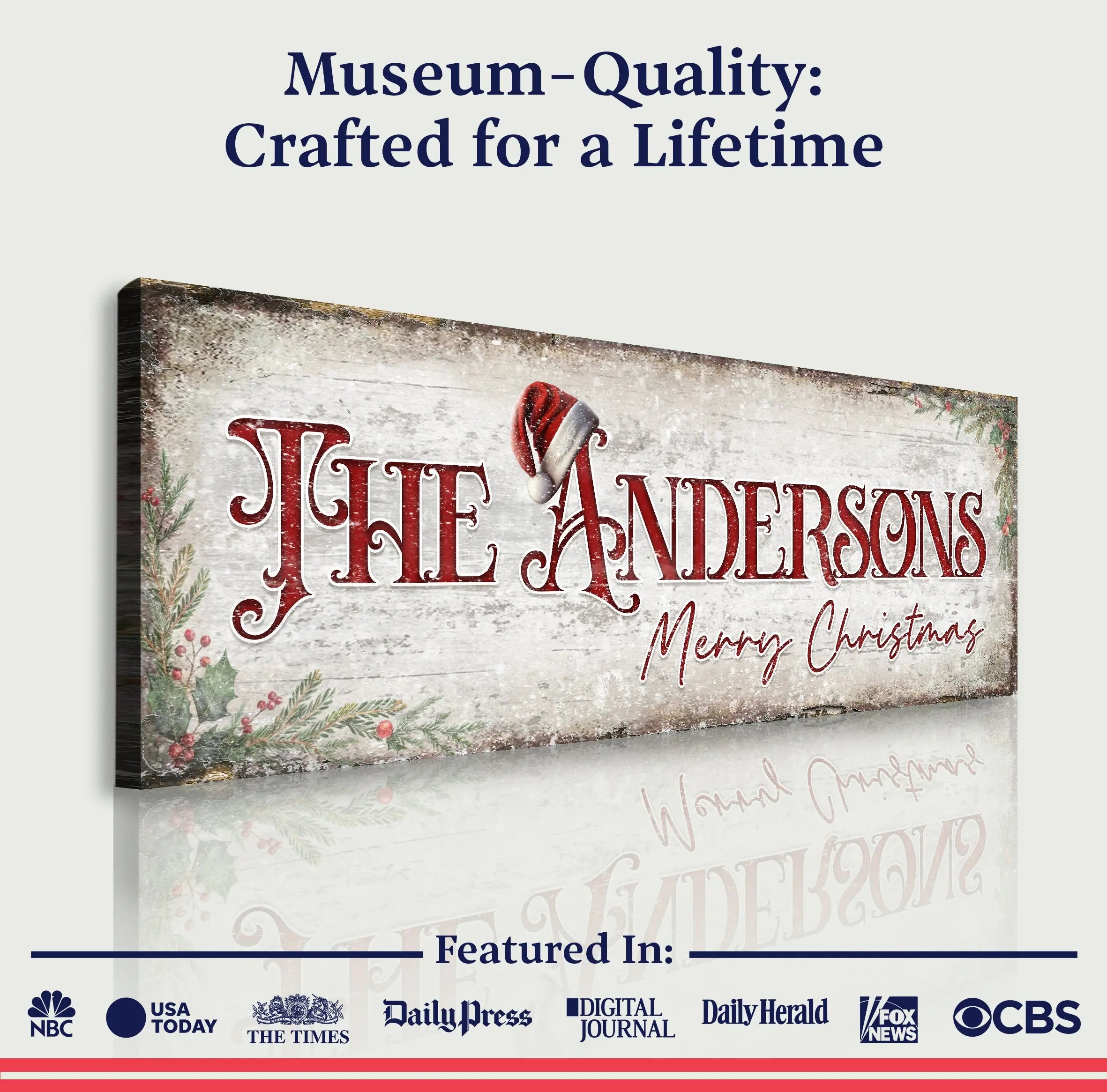 Christmas Family Name Sign II suitedtosucceed