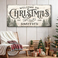 Family Welcome To Christmas Sign III suitedtosucceed