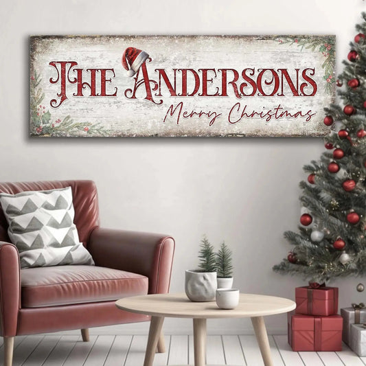 Christmas Family Name Sign II suitedtosucceed
