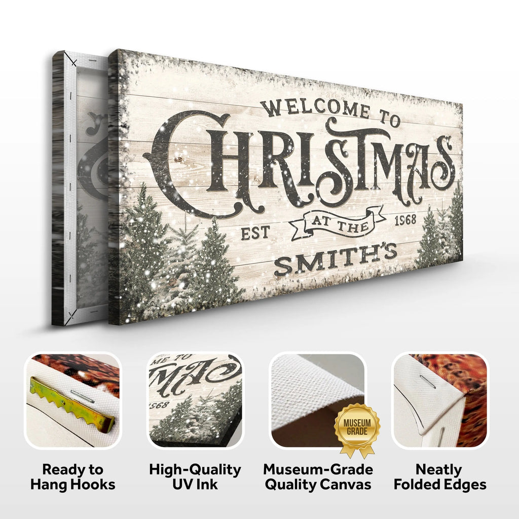 Family Welcome To Christmas Sign III suitedtosucceed
