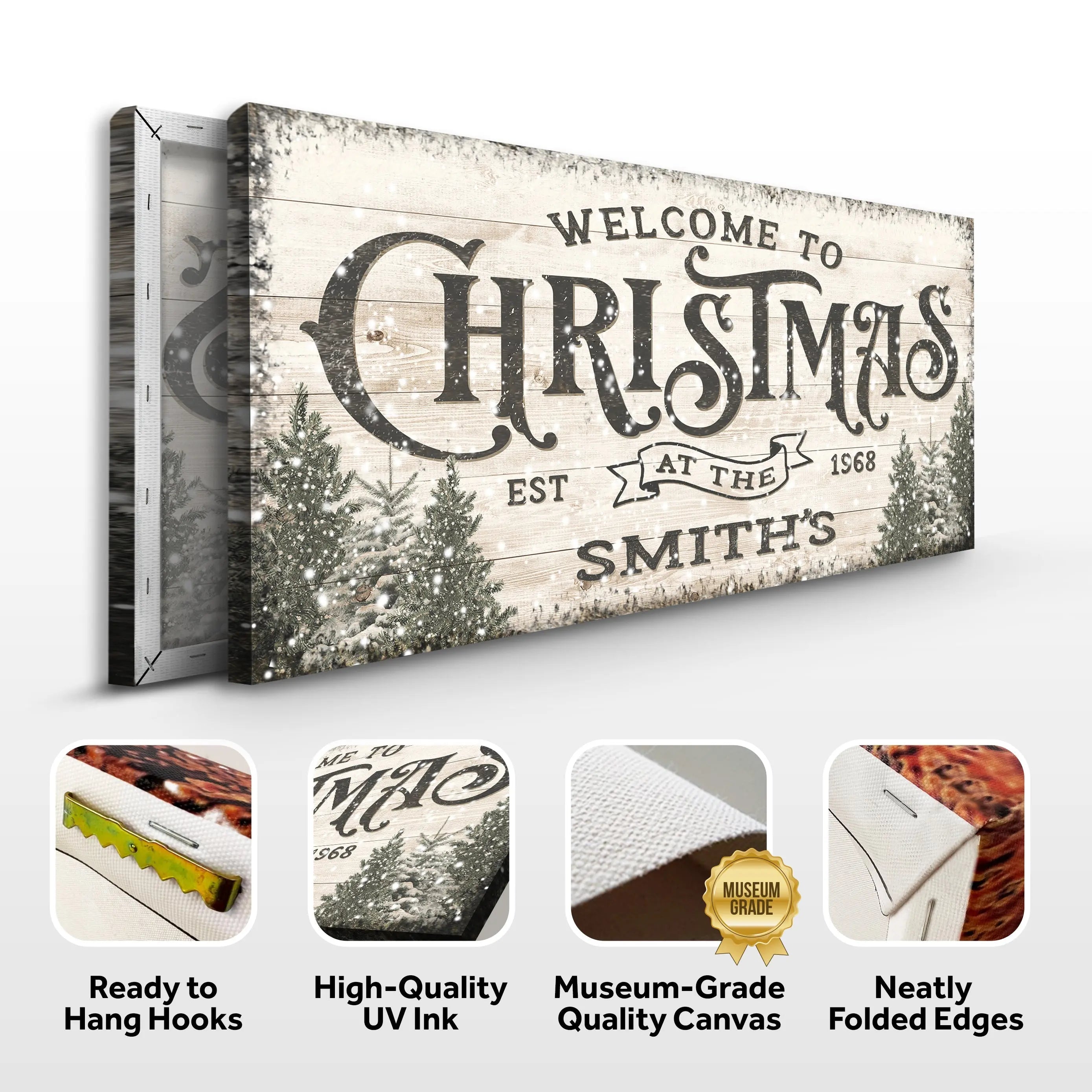 Family Welcome To Christmas Sign III suitedtosucceed