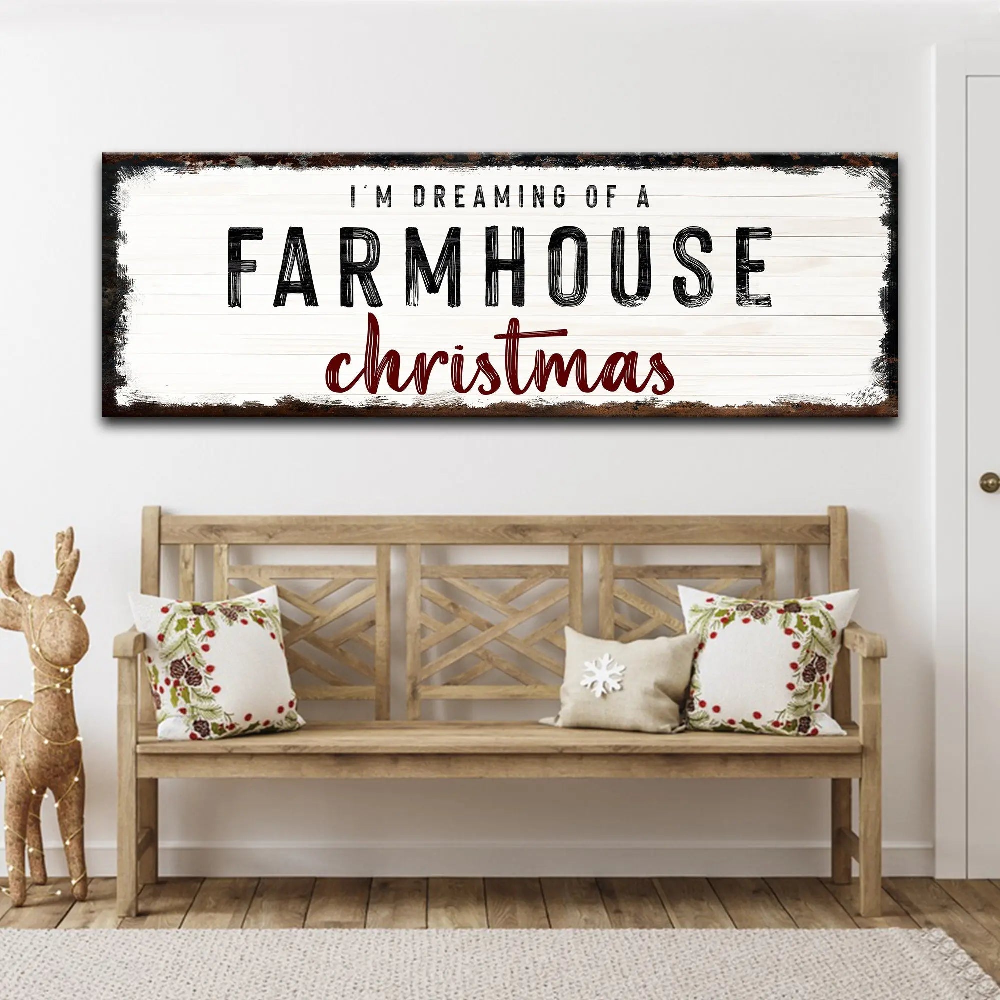 Farmhouse Christmas Sign suitedtosucceed