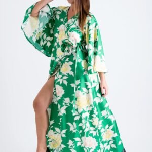 Green Summer Wrap Dress ASTRID